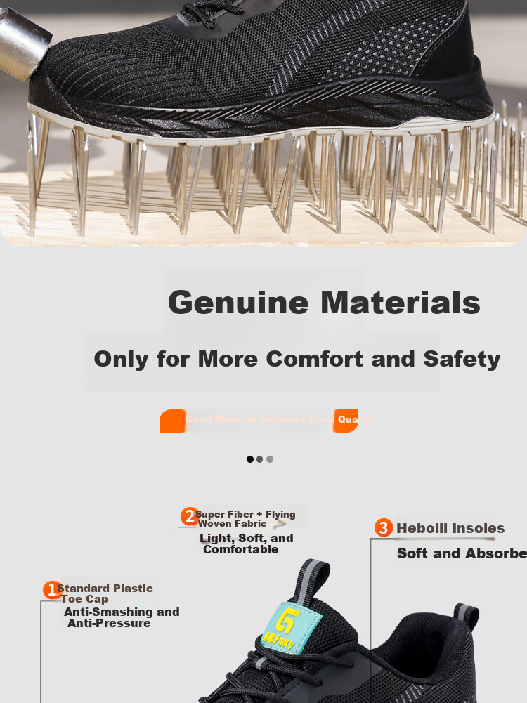 Weierdun Safety Shoes for Men, Breathable, Anti-Smashing, Puncture-Resistant, 10KV Insulated Electrician High-Voltage Power Grid Work Safety Shoes F093 Size 41 5