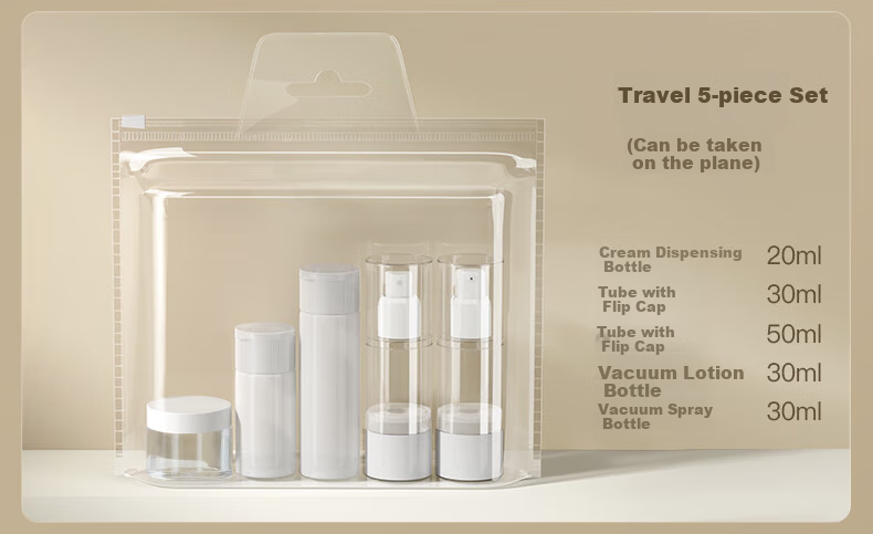 Miaoqian Vacuum Travel Bottles, Airline-Friendly Portable Set, Cosmetics Lotion Powder Foundation Liquid Bottle 6-Piece Set 5