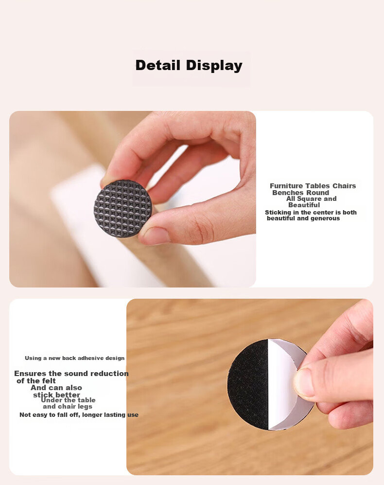 Baoshi Chair Leg Pads, Cuttable Stool And Table Foot Covers, Thickened Wear-Resistant Non-Slip Stickers, Anti-Ring Furniture Protection Pads 9