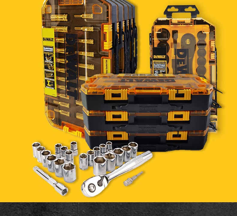 DEWALT 15-Piece 1/4 & 3/8 Socket Accessory Set 3