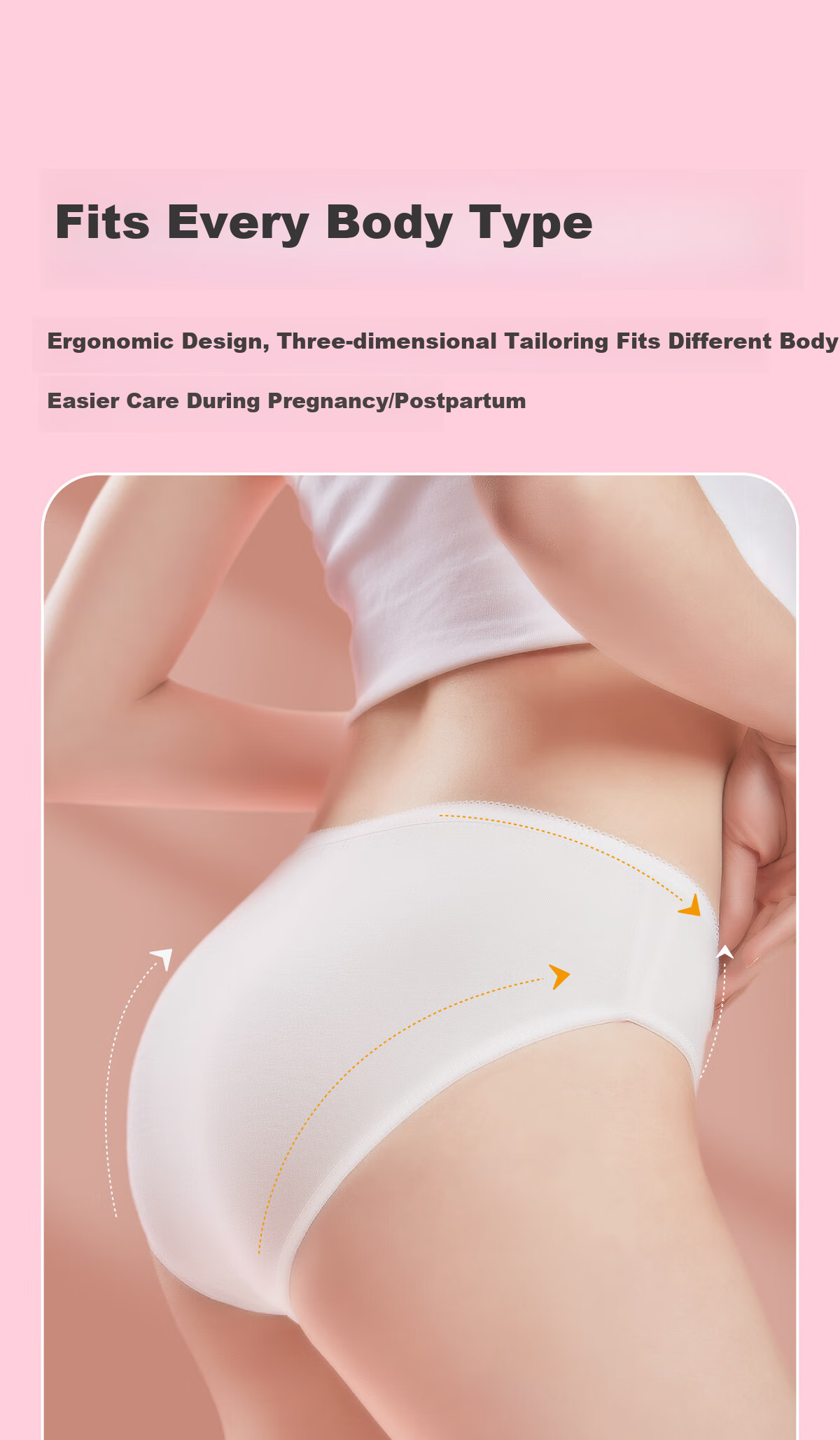 Ankexin Maternity Disposable Underwear for Women, High-Waist Pure Cotton 7A Antibacterial Postpartum Menstrual Travel Disposable 5-Pack XL Size 7