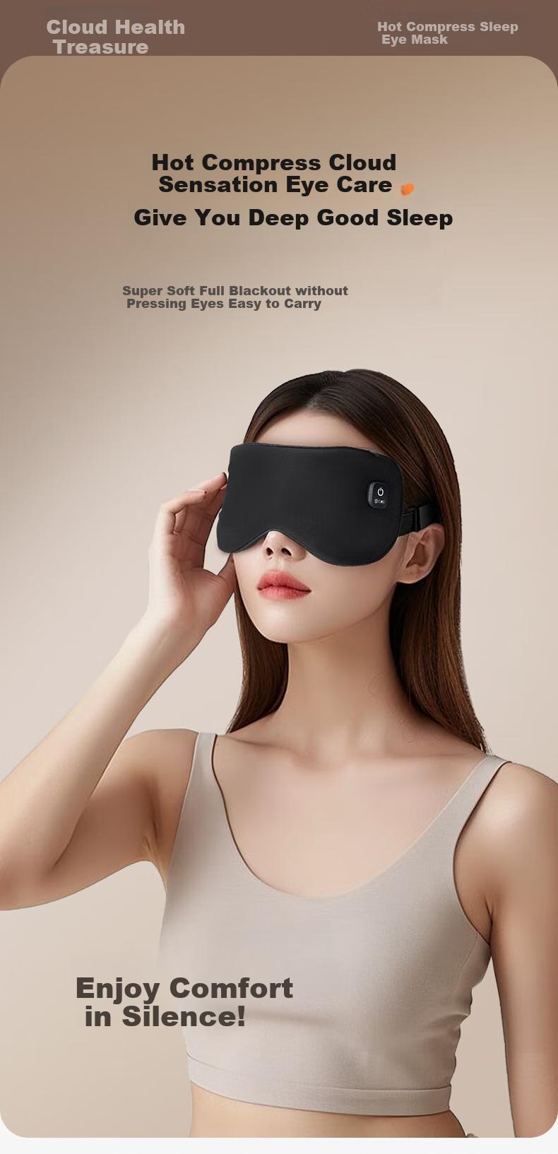 Yolanda Eye Mask with Rechargeable Graphene Massage Device, Fascia Gun, Hot Steam Massage, Sleep Mask, Eye Protection, Fatigue Relief, Holiday And Birthday Gift, Recommended for Warm Compress 1