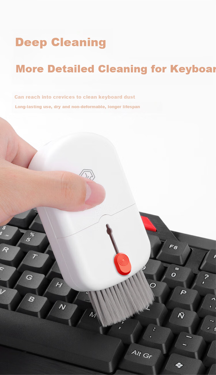 JD Original 9-In Keyboard Cleaning Kit for Computer, Laptop And Phone Screen Cleaner with SIM Ejector, Phone Stand, Mechanical Keyboard And Earphone Gap Cleaning Dust Removal Tool Set 7