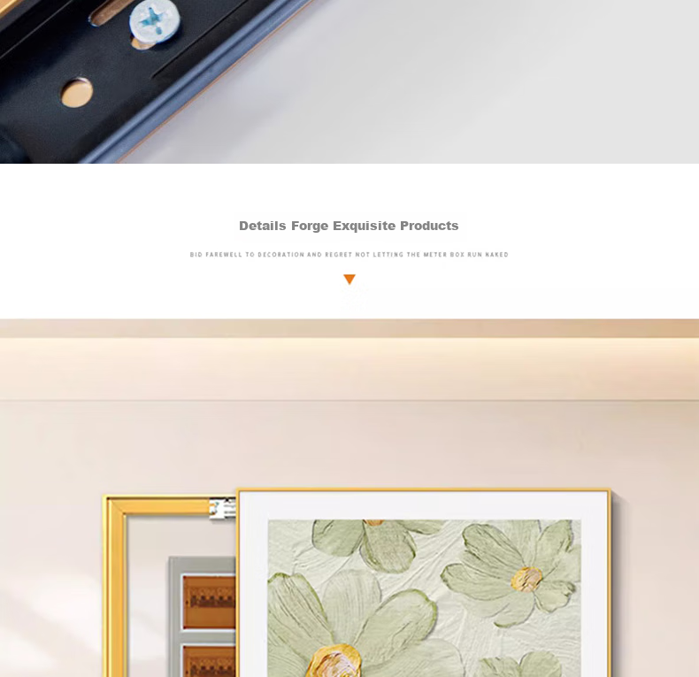 Yihuanyu New Chinese-Style Cream-Colored Electric Meter Box Decorative Painting, No Drilling Required, Covers Electrical Switch Box And Distribution Box, Wall Art And Mural 8