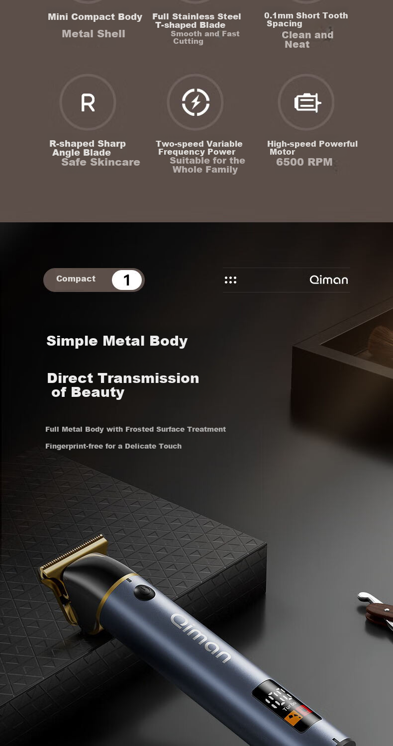Qiman Hair Clipper, Haircutting Tool, Self-Use Hair Trimmer for Home, Adult And Children's Use, Baby Hair Shaver, Men's Special Electric Hair Clipper, Haircutting Tool, Gift for Father 5