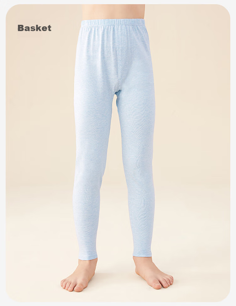 Jiusuiban Light Warmth No. 9 Pants, Children's Thermal Underwear, Boys' Autumn And Winter Thin Cotton Long Johns, Pajama Pants, Youth School Uniform Base Layer Pants, Autumn Pants 12