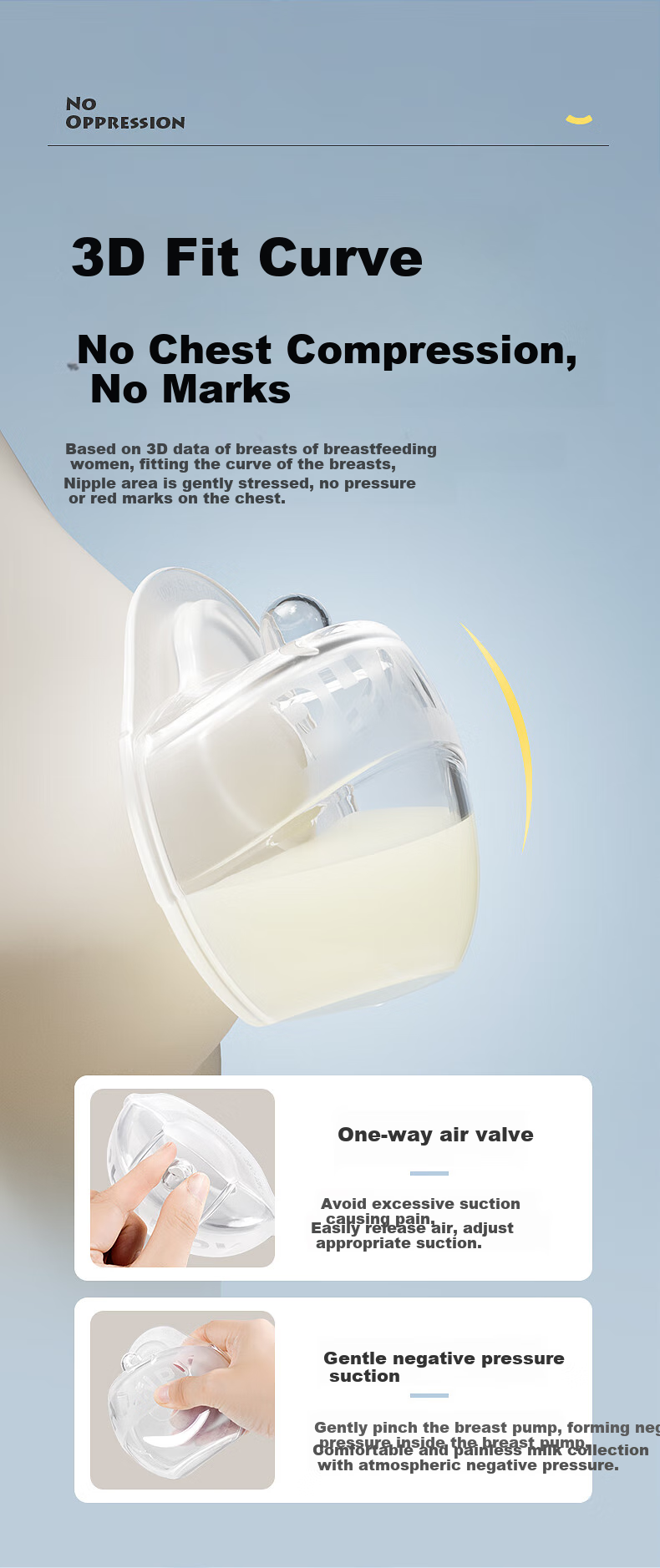 Xiaoyaxiang Manual Breast Pump, Hands-Free Anti-Leakage Milk Collector, Breast Milk Storage Device, Stable And Solid Model 6