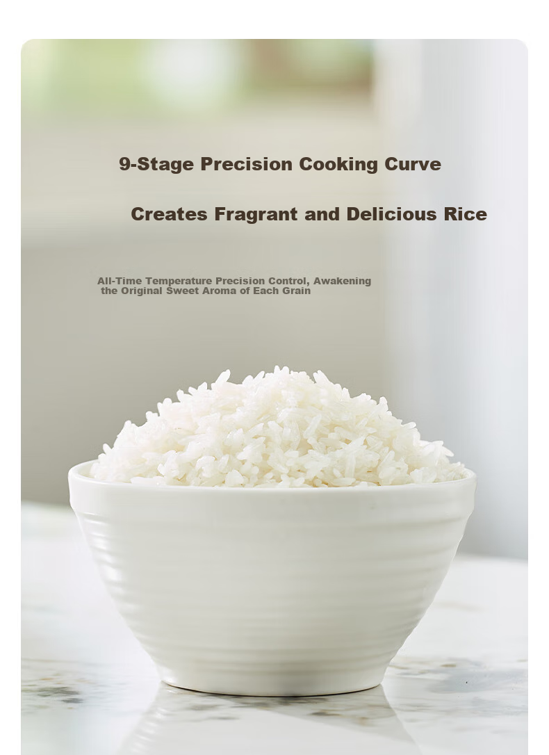 Midea Rice Cooker 3-4 People 4L Household Ceramic Antibacterial Wear-Resistant Inner Pot One-Touch Firewood Rice Quick Cooking Smart Reservation Multifunctional Micro-Pressure Stew Rice Cooker MB-4E61 6
