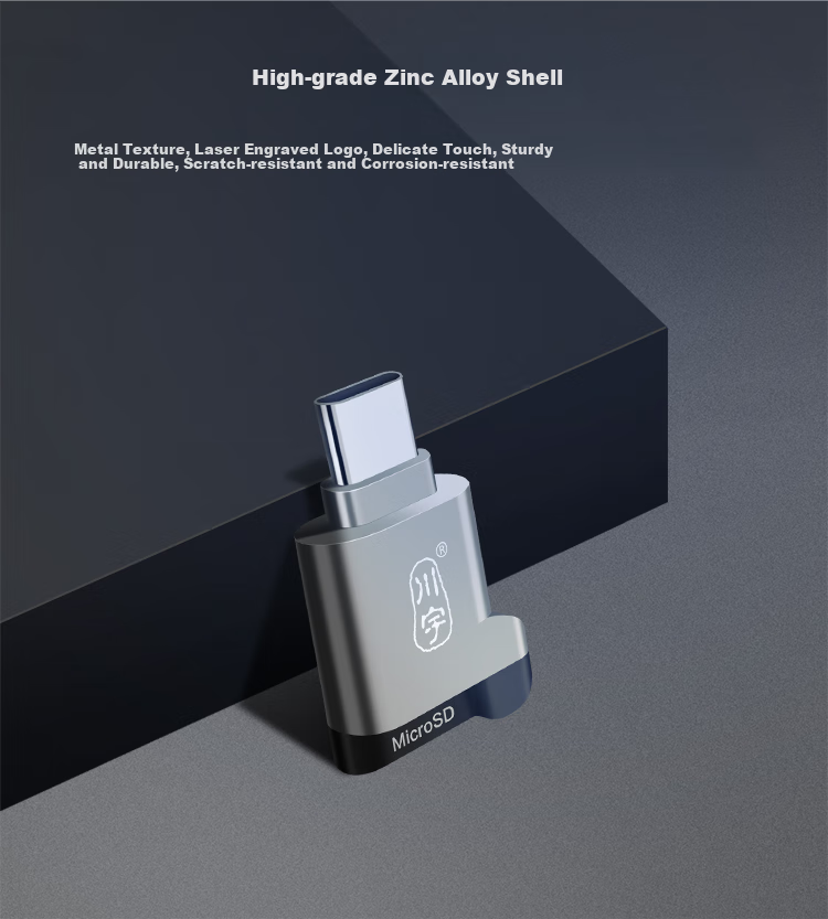 Chuanyu USB-C High-Speed TF Card Reader Type-C, DSLR Camera Storage Card, Dash Cam, Drone Computer, Apple 15 Phone Memory Card Mini Reader 3
