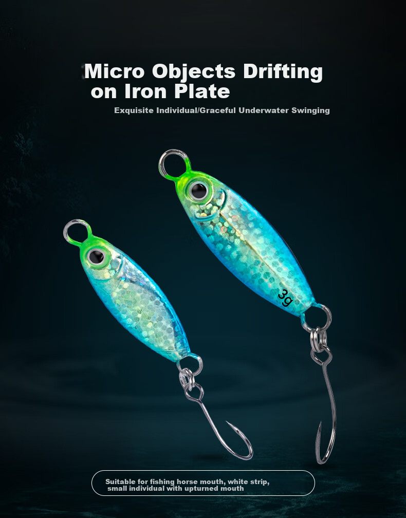 Guowangliya Lure, Artificial Bait, Floating Iron Plate Long-Distance Casting, 2 Pieces Per Pack, Maokou Baitiao, Luofei Lifelike Lure, 3 Grams-C02 1