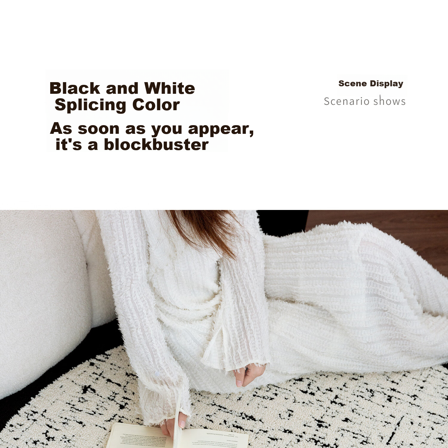 Shengwaluding Circular Carpet Mat for Bedroom, Sofa, Living Room, Luxurious Feel, Waterproof, Stain-Resistant, Washable Bedside Rug, Computer Chair Floor Mat 18