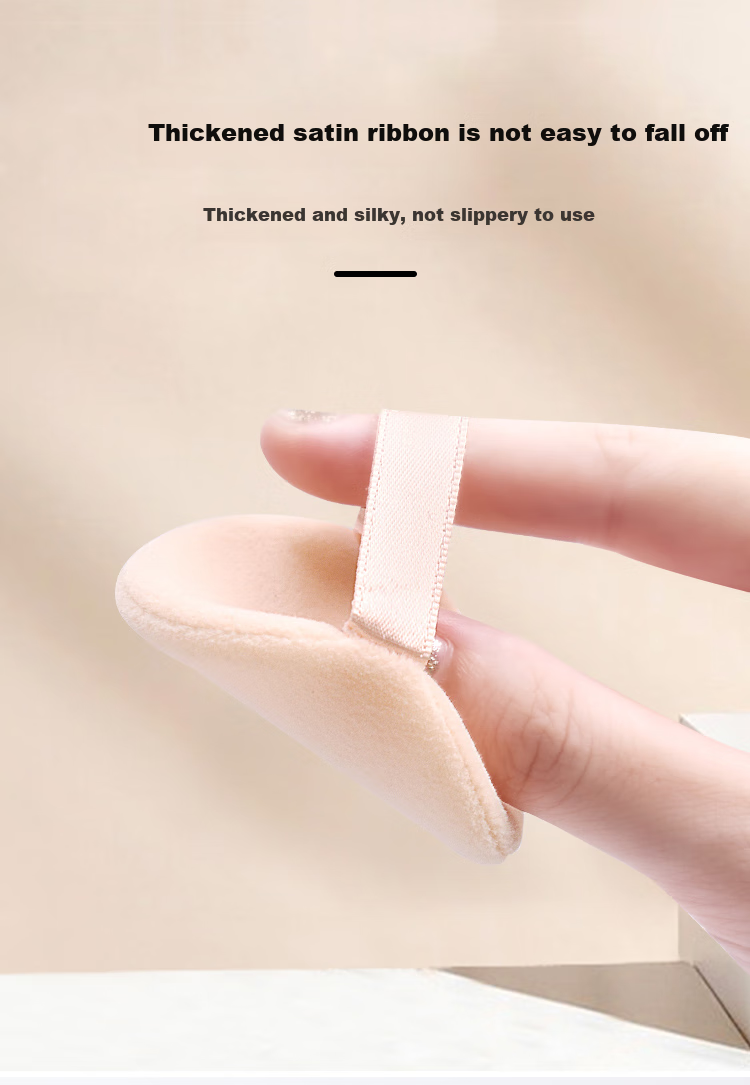 Meifuyu Double-Sided Flocked Powder Puff (Thin Round Shape), 3 Pieces, CT Replacement for Loose Powder Puff, Setting Makeup, MF8559 11