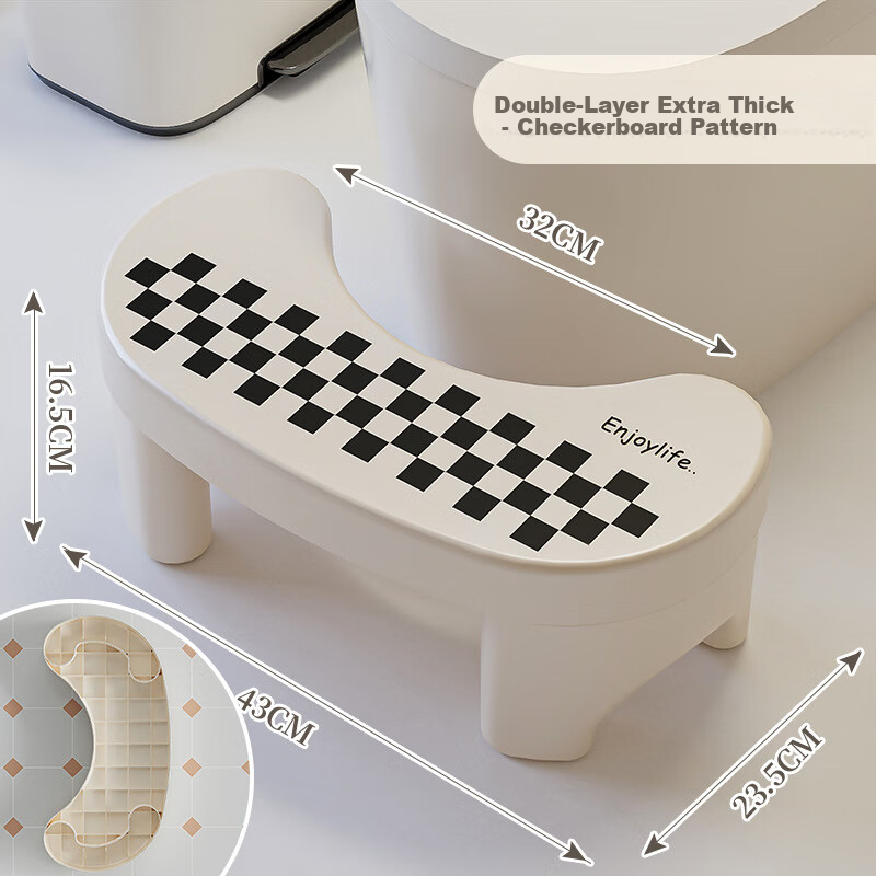 Fanyejia Household Toilet Stool, Squatting Toilet Seat, Squatting Aid, Bathroom Footrest Pad, Thickened Foot Stepping Stool, Children's Toilet Seat 8
