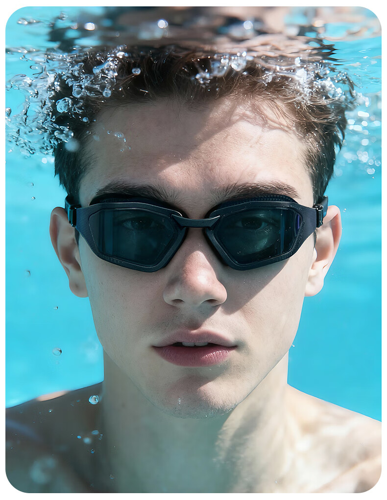 WATERTIME Prescription Anti-Fog Waterproof Swimming Goggles for Adults, High-Definition Coated Lens, Unisex 3