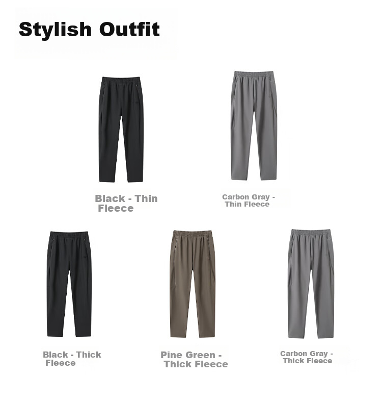 JD Jingzao Water-Resistant Sports Pants 25 Autumn Winter New Straight Outdoor Durable Running Casual Thick Fleece Gray 3XL 20
