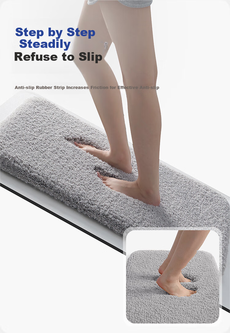 Dajiang Bathroom Mat, Absorbent Non-Slip Floor Mat for Toilet Entrance, Bathroom Foot Pad, 40x60cm 7