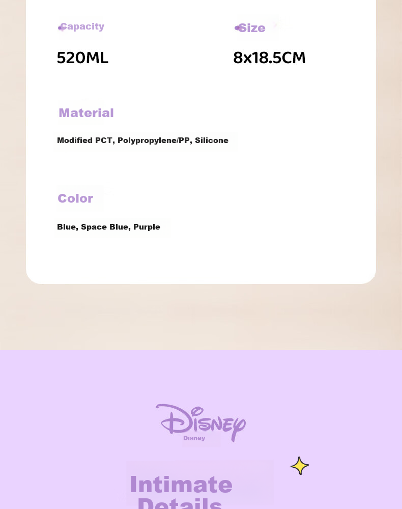 Disney Kids Water Bottle with Straw High-Temperature Resistant Tritan Plastic Spill-Proof Cup for Boys and Girls Elementary School Summer Use 11
