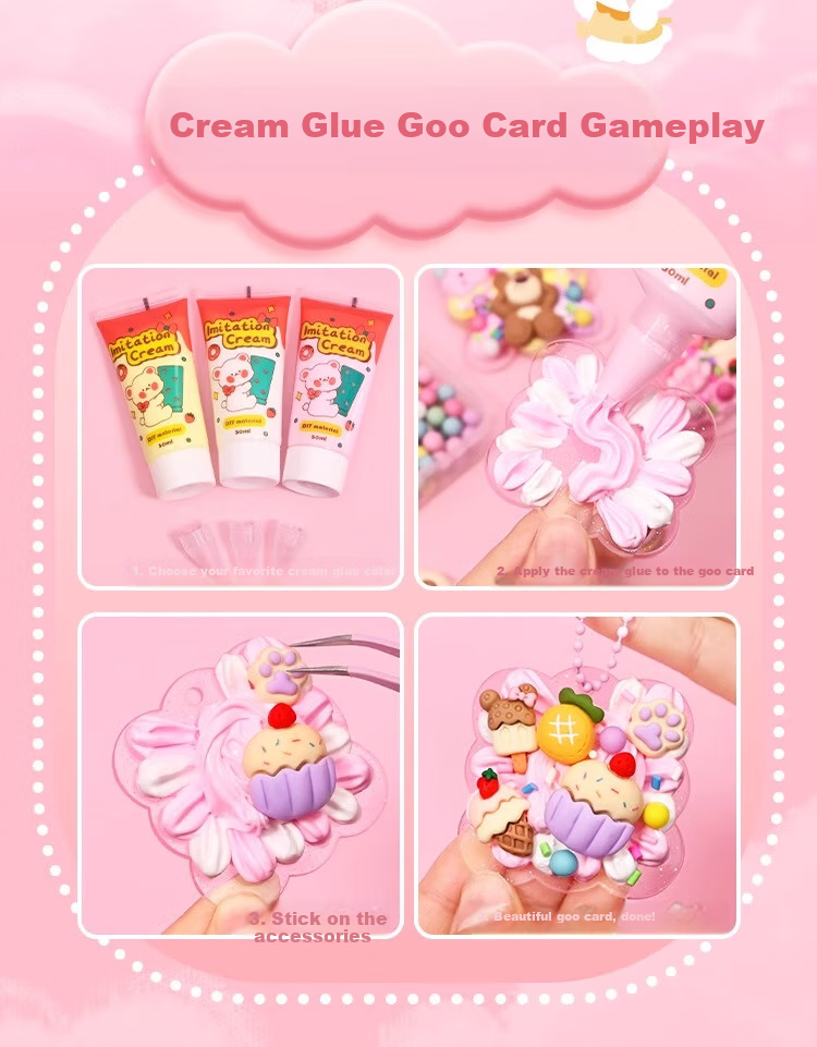 Danmiqi Cream Clay Guka Set Gift Box, Children's Pretend Play Toys, Girls' DIY Handmade Birthday Gift 11
