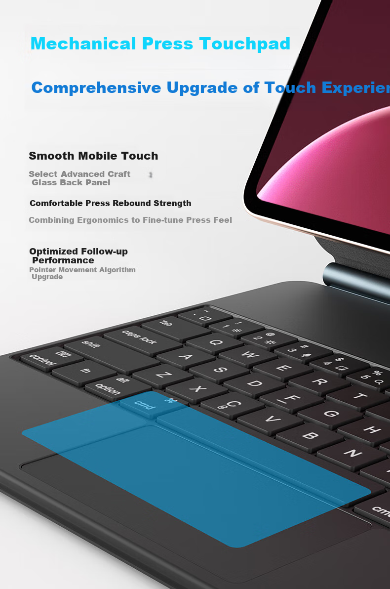 COOLSTART Compatible with OPPO Pad4Pro Smart Touch Keyboard, OnePlus Tablet 2Pro Floating Magic Control Magnetic Bluetooth Keyboard, 13.2-Inch 2025 Model Tablet Protective Case, Black 3