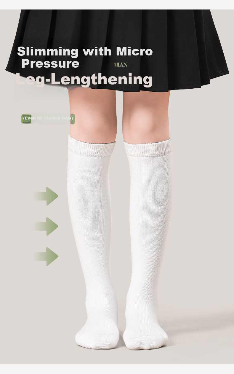 Barbie Girls' Mid-Calf Socks, Children's Long Socks, White Student High Socks, Girls' Spring And Autumn Black Long Socks 6
