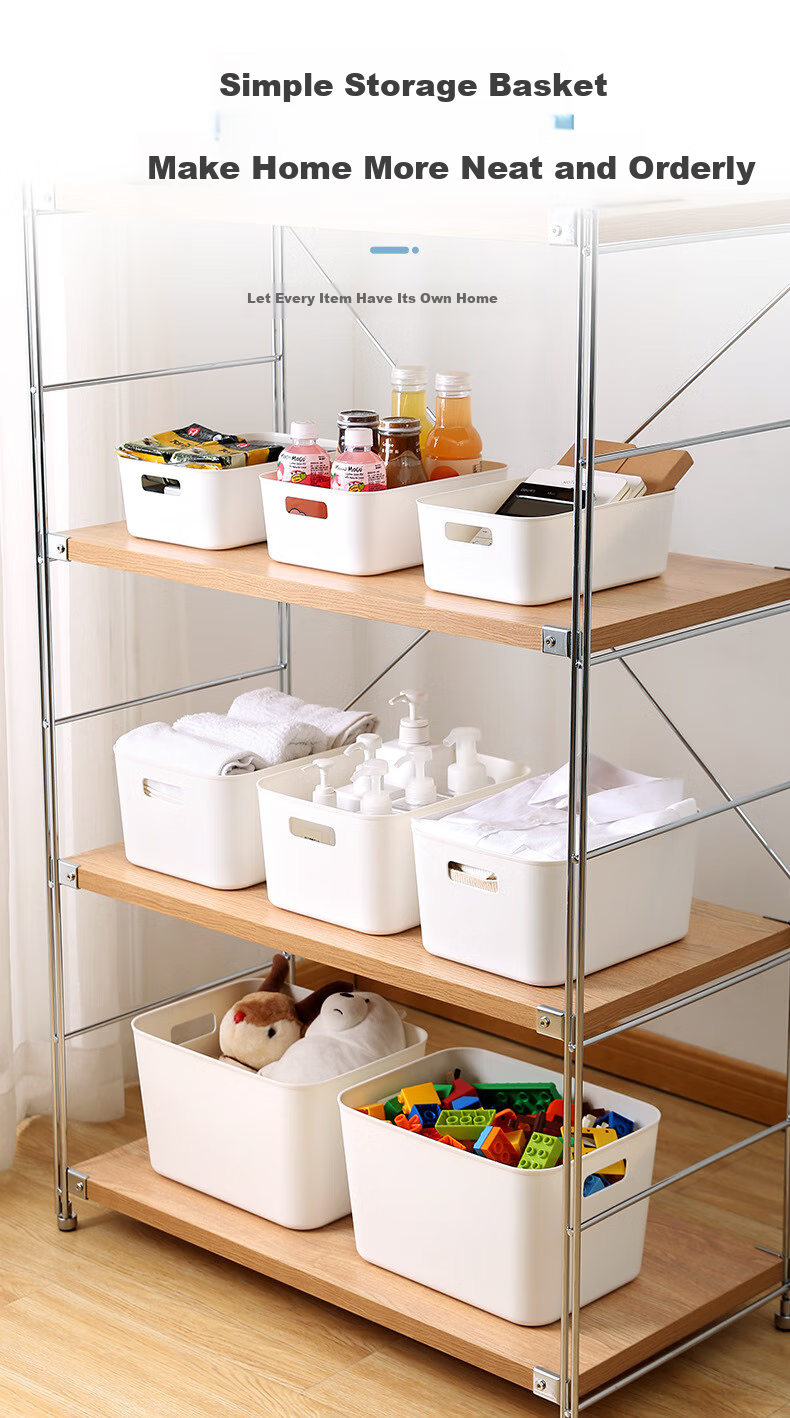 Youjialiangpin Storage Box, Desktop Organizer Basket, Multi-Purpose Cosmetic Storage Container, Japanese-Style Simple Clutter Organizer Box, Parts Box, Small Size 1