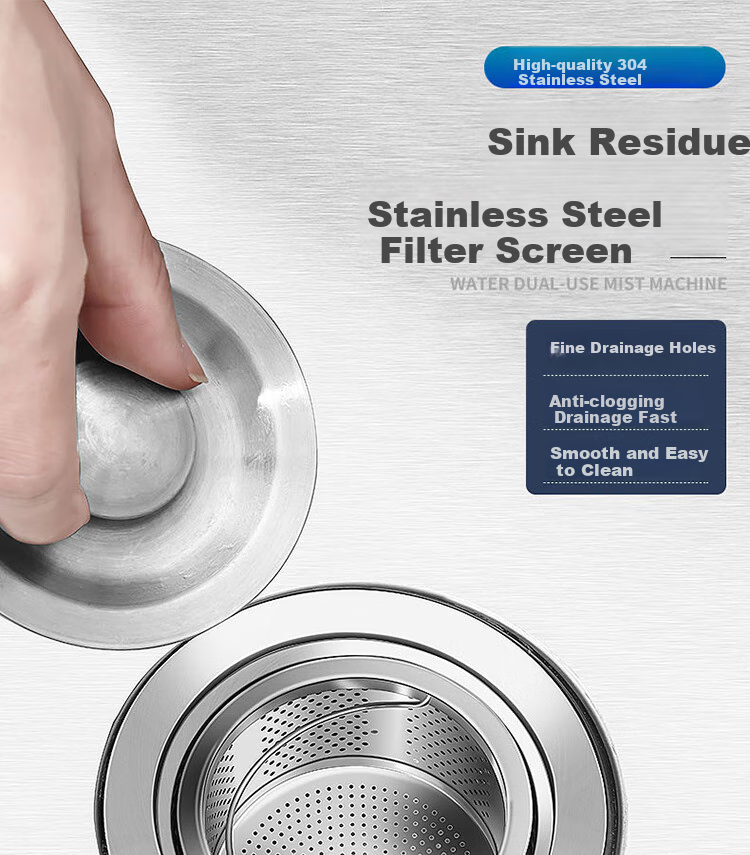 BJ Stainless Steel Kitchen Sink Strainer, Drain Filter, Vegetable Washing Basin, Dishwashing Sink Mesh (Small Basket) 1