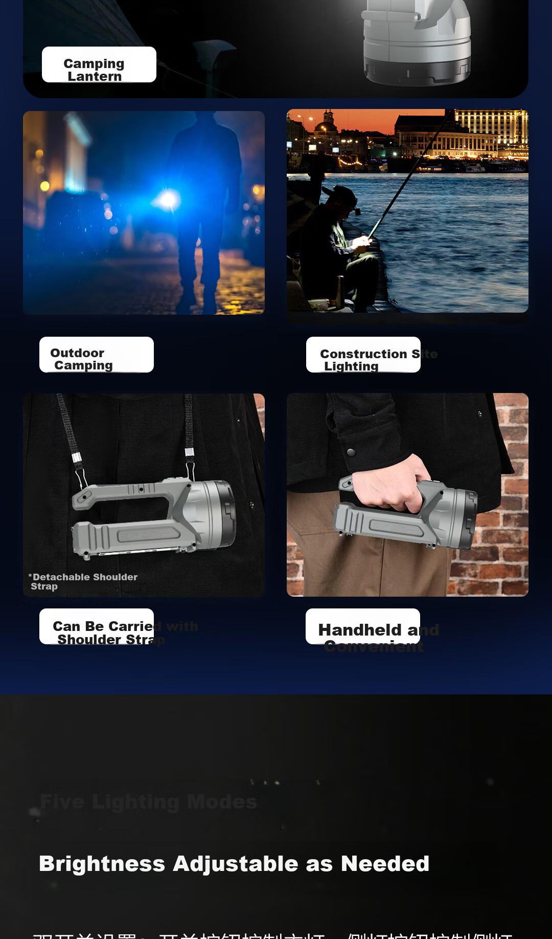 Deli Flashlight, Typhoon Emergency Light, High Brightness, Long Battery Life, Ultra-Bright, Long-Range, Handheld Searchlight, Emergency Patrol Mining Lamp 5