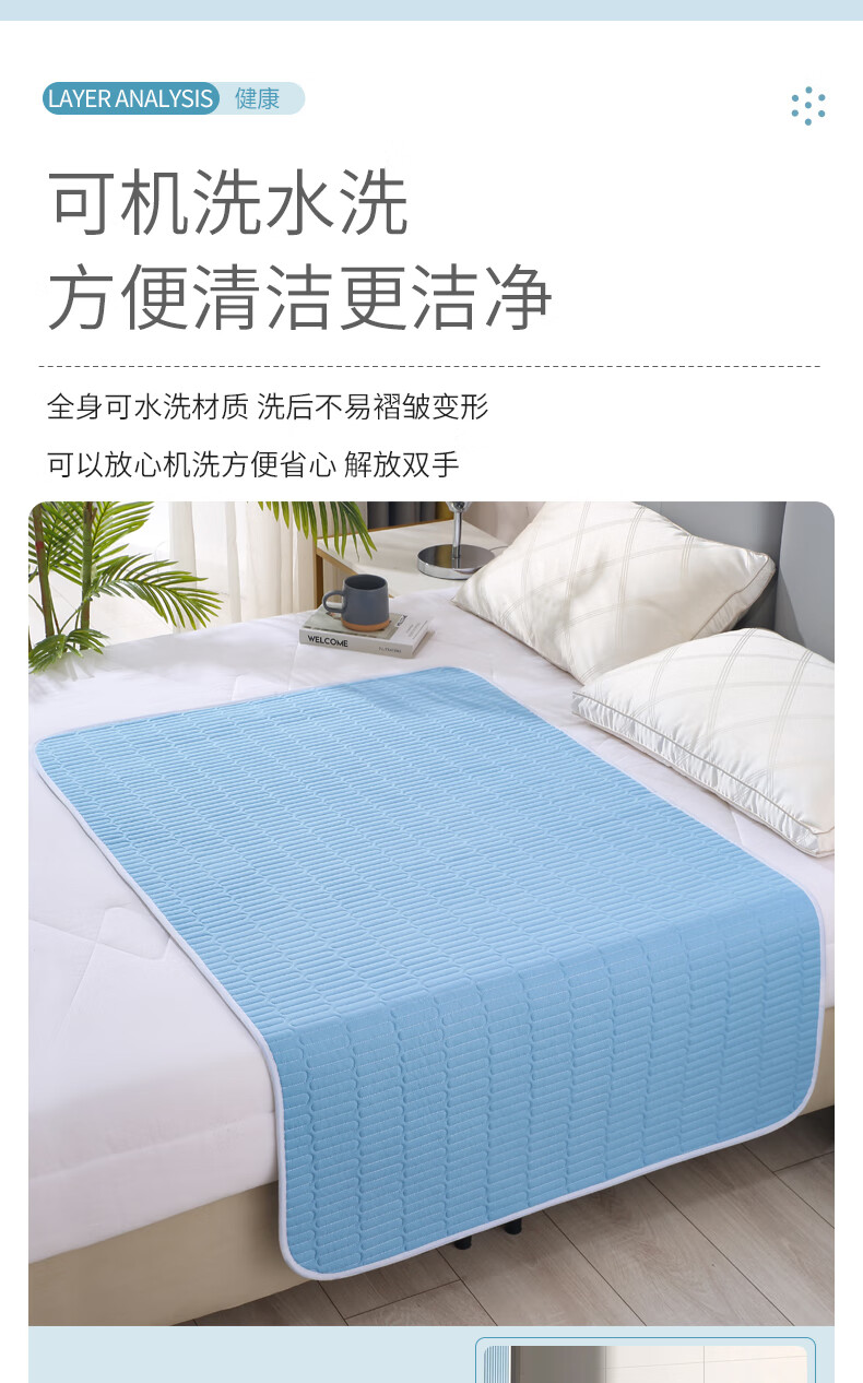NORTHSHORE Adult Waterproof Washable Incontinence Pad Large Size Elderly Care Mat Baby Crib Mattress 80x120cm 6