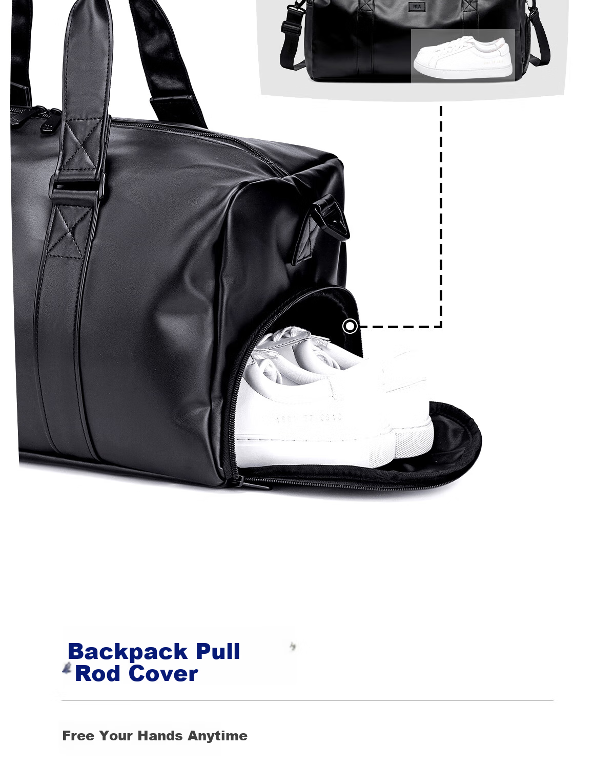 HLA Travel Bag, Handheld Luggage Bag for Men And Women, Sports And Fitness Bag, Short-Distance Business Trip Suitcase, Large Capacity Travel Bag 7