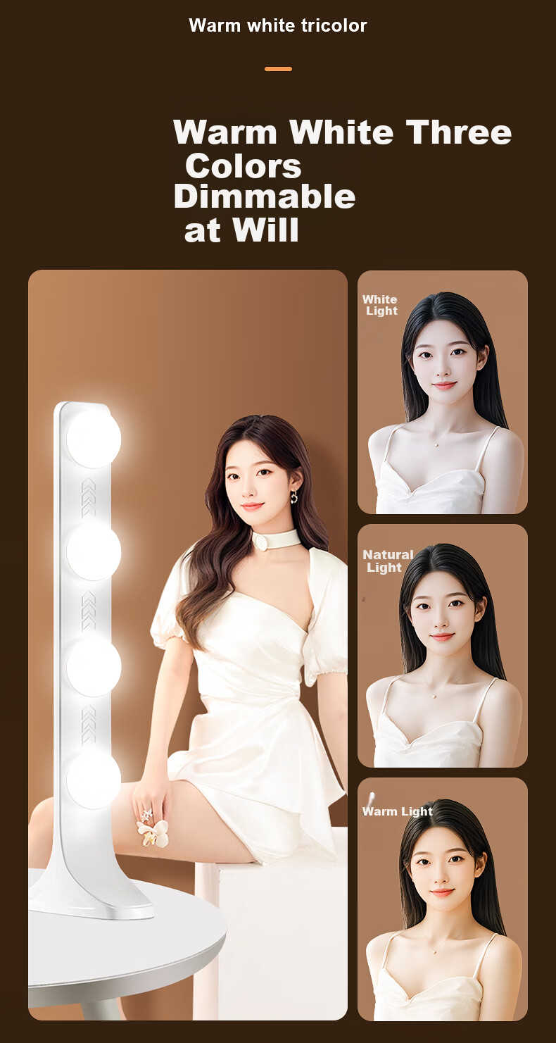 Jimantu Under-Neck Fill Light, Live Streaming Beauty Light for Hosts, Neck Wrinkle Whitening And Brightening Lamp, Eye Protection Light, Nasolabial Fold Long Strip Light 8