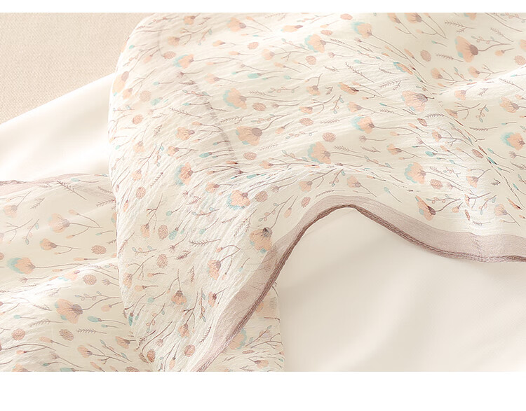 Shanghai Story Women's Summer Printed Silk Scarf 100% Mulberry Silk Neck Scarf Commuter Gift for Girlfriend Valentine's Day 13
