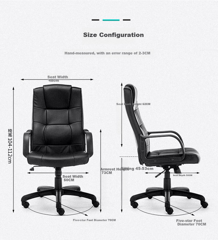 Botai Computer Chair, Home Office Chair, Adjustable Height Swivel Chair for Home Use, Ergonomic Office Chair, Black Executive Chair 90767H 13