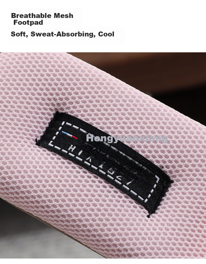 Hengyuanxiang Ethnic Style Slippers, Summer Embroidered Home Indoor Breathable Non-Slip Cowhide Sole Sandals for Women, Pink, Size 36-37 5