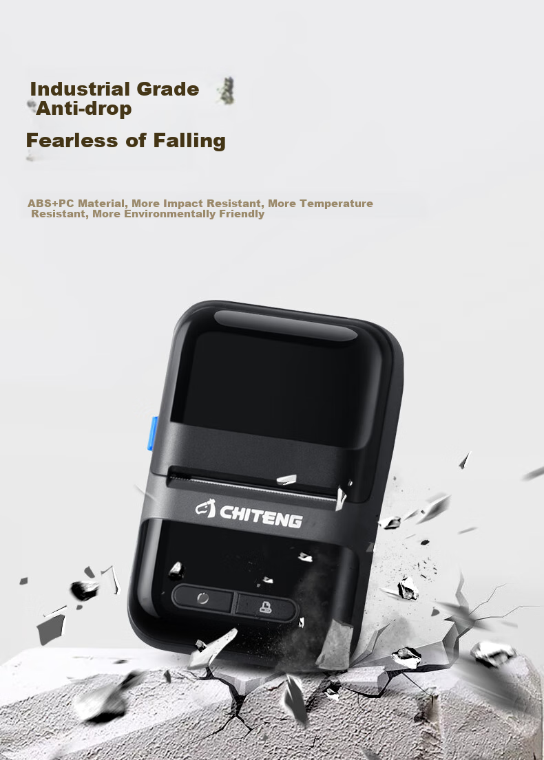 Chiteng Label Printer Barcode Sticker, Mobile Phone QR Code, Clothing Tag, Supermarket Milk Tea Commercial Food Price Thermal Label Machine CT221D Versio 8