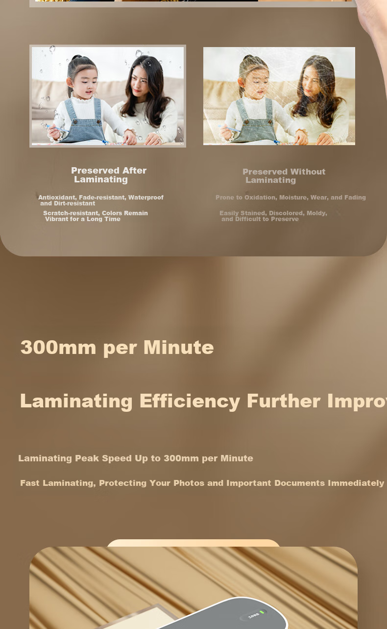 Deli A4 Photo Laminator for Home And Office Use, Compatible with A4 And Smaller Laminating Pouches, Commercial Photo Laminating Machine, Film Sealing Machine, GQ409 3
