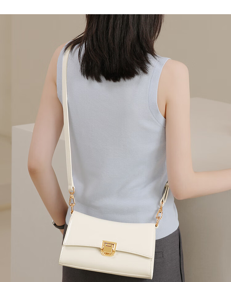 Miaodi 2026 Workplace Underarm Baguette Bag Cowhide Exquisite Niche Light Luxury Shoulder Crossbody Handbag Birthday Gift 29