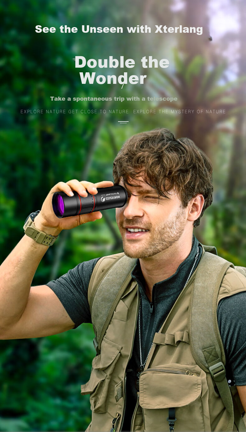 Celestron Leto 10X42 High-Definition High-Power Portable Monocular Smartphone Telescope Outdoor Hiking Concert Sports Black 3