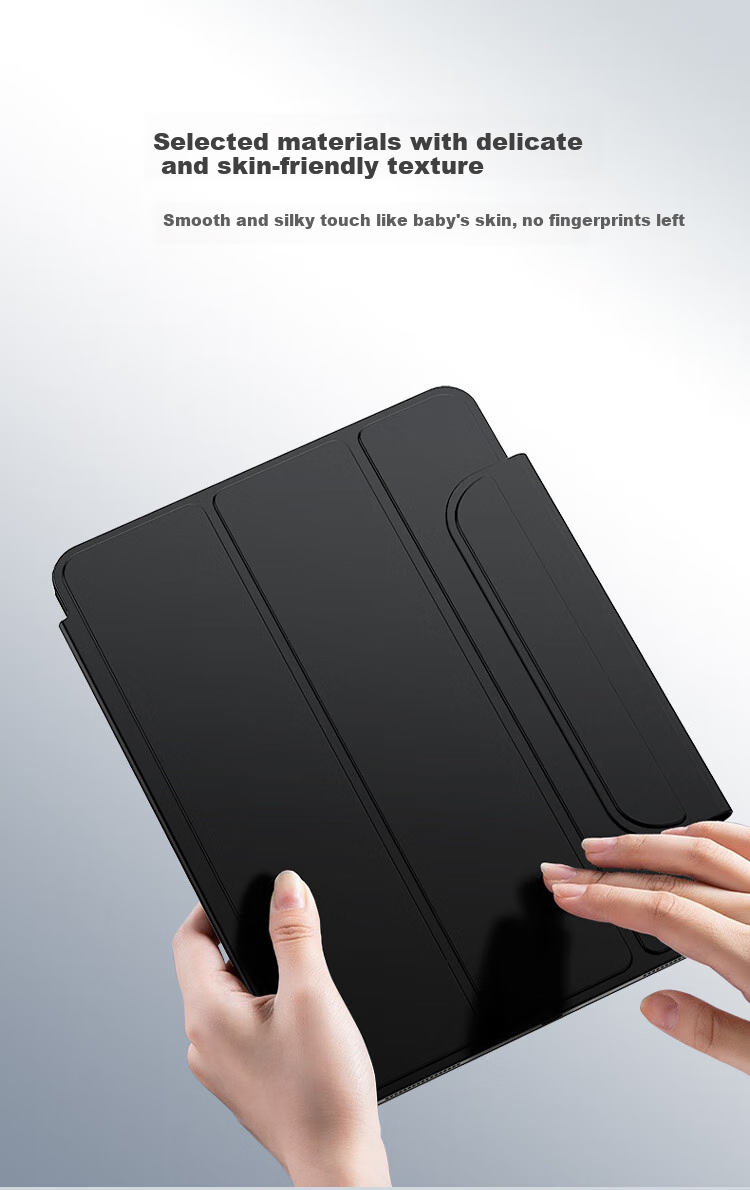 JD Original IPad 2021 Protective Case, IPad 9/8/7 Generation Tri-Fold Stand Case, 2020/2019 Model 10.2 Tablet Shockproof Slim Soft Shell, Sleep/Wake Cover, Deep Black 9