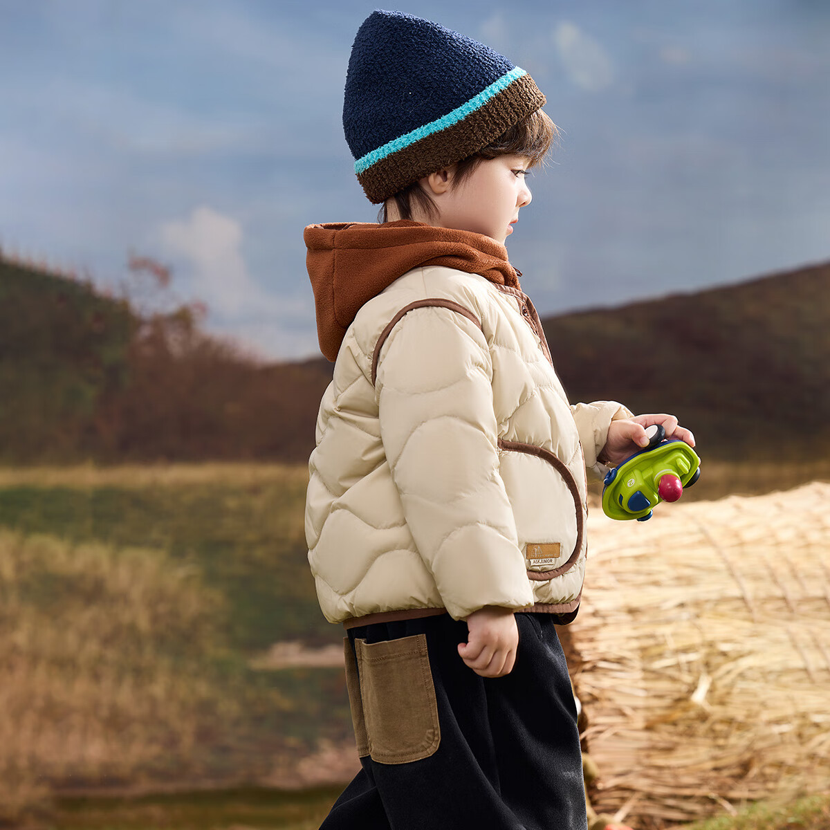 ASK JUNIOR [Three-Proof One Garment Three Wear] Canadian Duck Down Children's Down Jacket 2025 Winter Toddler Fleece Warm Boys