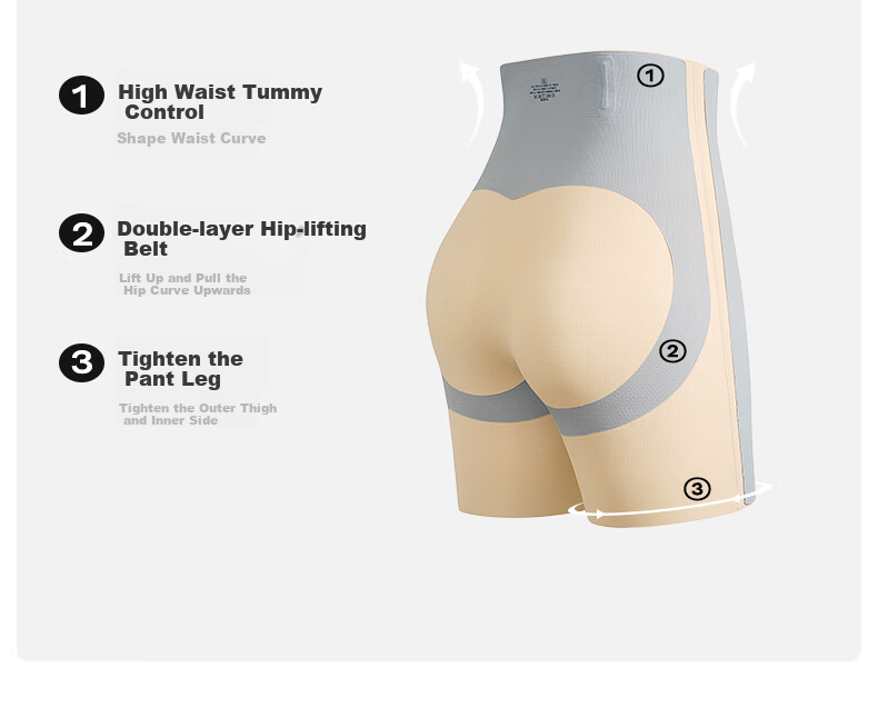 Guniangjia Tummy Control And Butt-Lifting Pants, No Need for Underwear, Seamless High-Waist Shaping, Comfortable Waist-Cinching Shapewear, Tummy Control for Plus Sizes 25