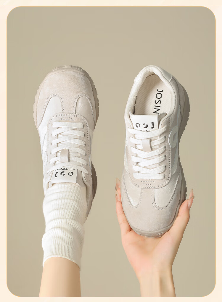 Zhuoshini 7cm Height Increasing German Training Shoes Women Breathable Casual Sneakers Sports Shoes Stylish Versatile Silver Size 38 10