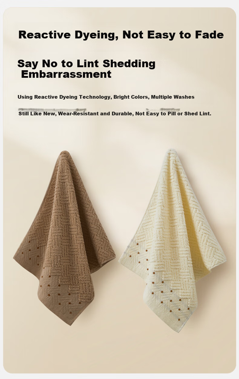 Hengyuanxiang Class A Antibacterial Towel, Pure Cotton Face Washing Towel, Home Use, Soft Absorbent, Brushed Surface, 4-Pack, 2 Meters + 2 Brow 11