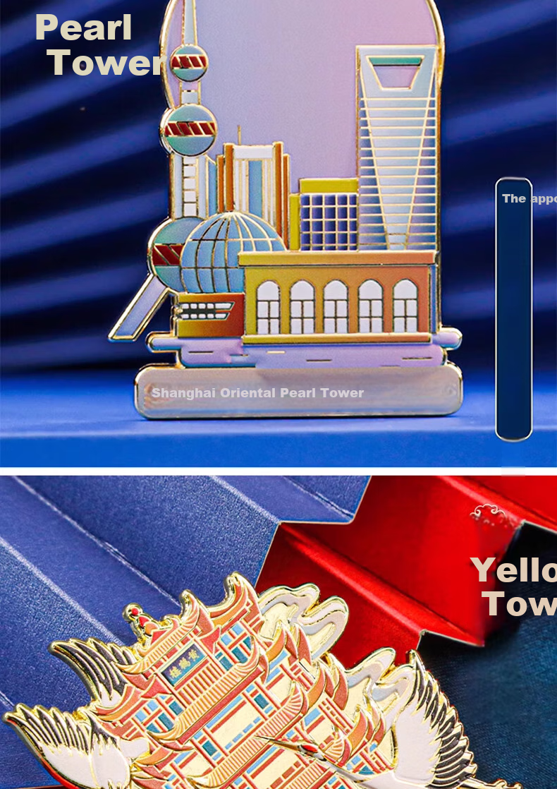 Xiaodiaojiang Tian'anmen Refrigerator Magnet Sticker, Chinese Style Beijing Forbidden City Museum Cultural And Creative Tourism Landmark Souvenir Gift for Students' Day, National Day Gift for Teachers 6