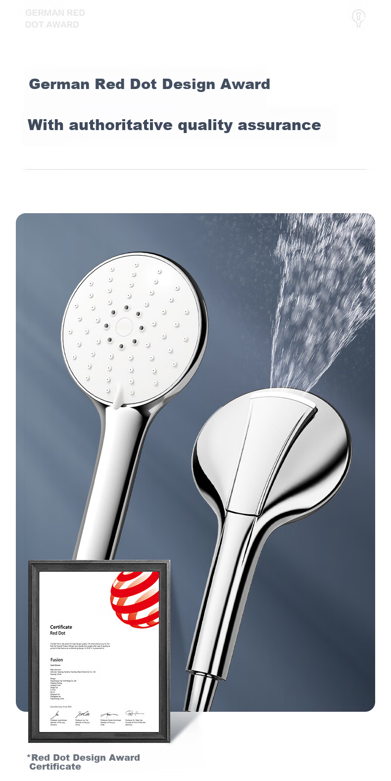 ARROW Shower Head, Brass Faucet, High-Pressure Shower Head, Handheld Shower Head, Handheld Sprayer 3