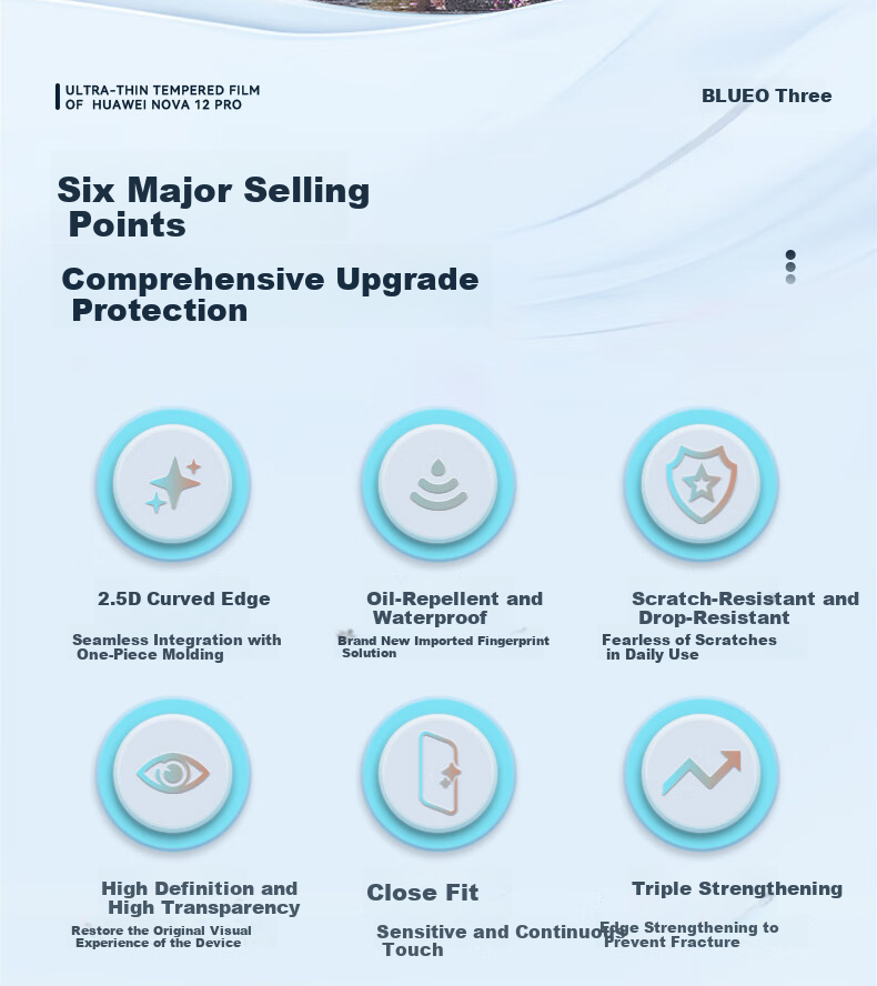Lanxingxiansheng Tempered Glass Screen Protector for Huawei Nova 14 Ultra, Full Adhesive High Definition Clear Anti-Drop Anti-Fingerprint Protective Film for Nova 14 Ultra Smartphone 2