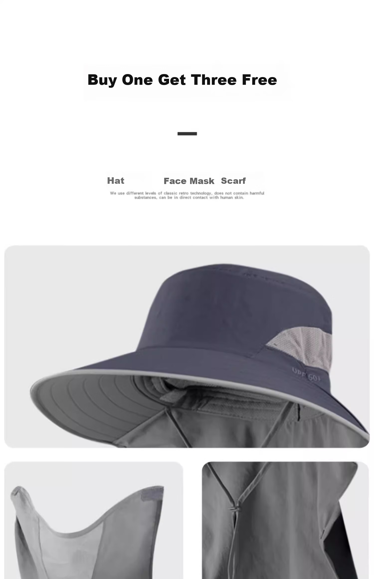 Zhanshuniao (Full Face Coverage) Fishing Sun Protection Hat for Men, Summer Outdoor Sun Hat, Wide Brim Fishing Hat, UV Protection Face Mask for Wome 12