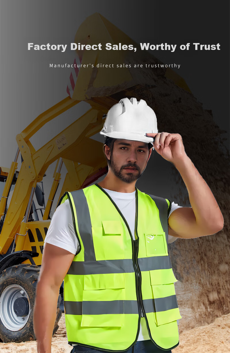 Boyou Reflective Vest, High-Visibility Multi-Pocket Construction Work Vest, Safety Emergency Rescue Warning Vest, One Size Fits All 1
