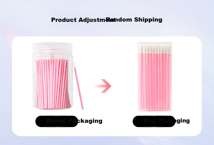 Meifuyu Disposable Lip Brush Sticks, 50 Pieces, Portable Lipstick Brush, Makeup Brush, Blending Lip Glaze, Lip Balm, Lip Mask, Cotton Swabs MF8262 4