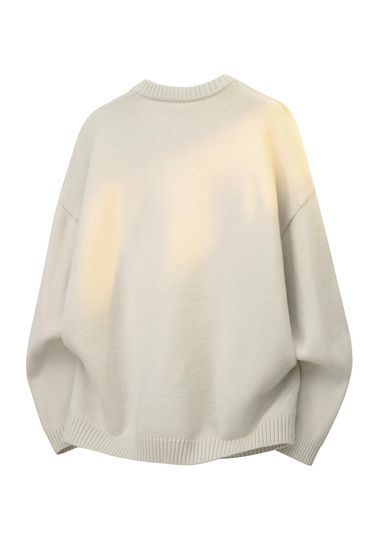 :CHOCOOLATE Men's Autumn New Knit Sweater Jacket Loose Pullover Long Sleeve Coat Navy Blue L 14