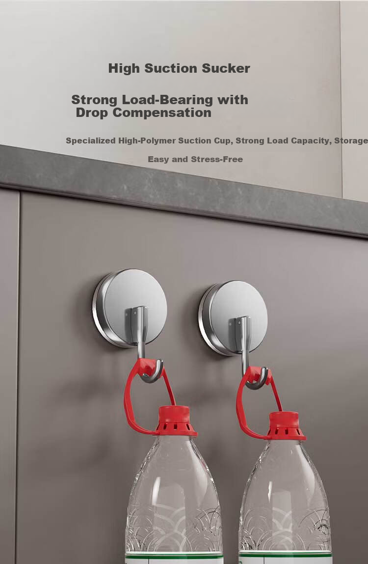 JD Original Kitchen Storage Rack, Suction Cup Multifunctional Wall-Mounted Rotating Hooks, Household Spoon And Spatula Chopping Board Storage Rack 4